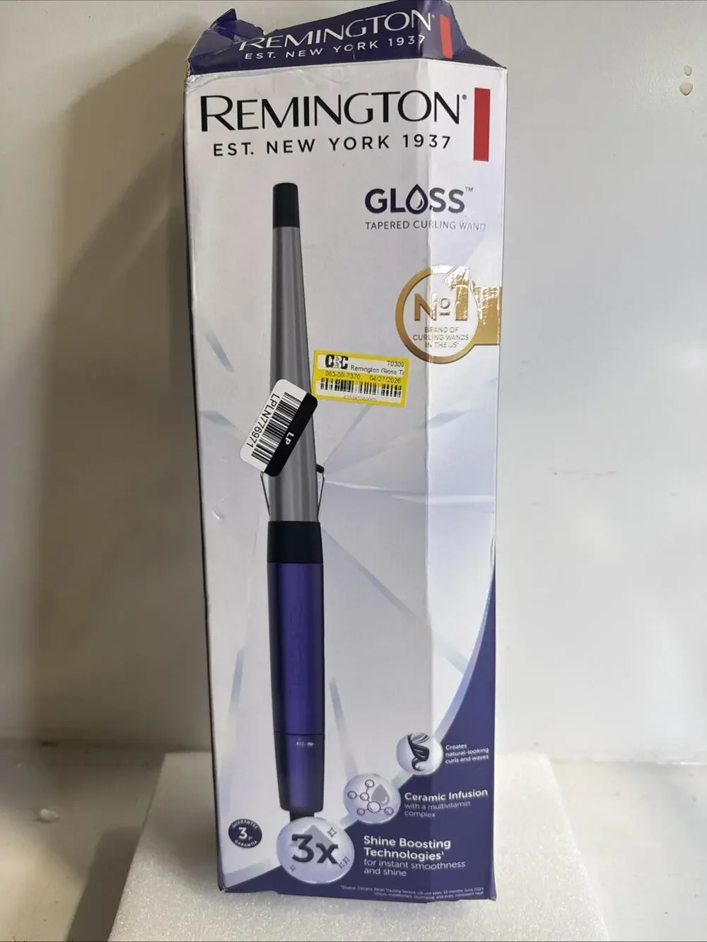 Remington Gloss Tapered Curling Wand-